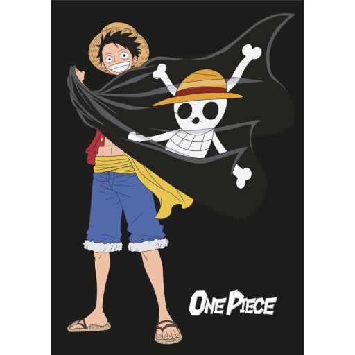 ONE PIECE - Skull - Polar Plaid 100% Microfiber - 100x140cm