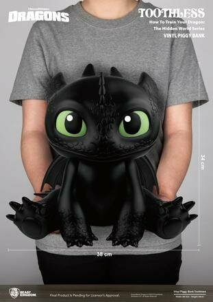 HOW TO TRAIN YOUR DRAGON - Toothless - Piggy Bank 34cm