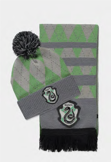 HARRY POTTER - Slytherin - Beanie &amp; Scarf Gift Set