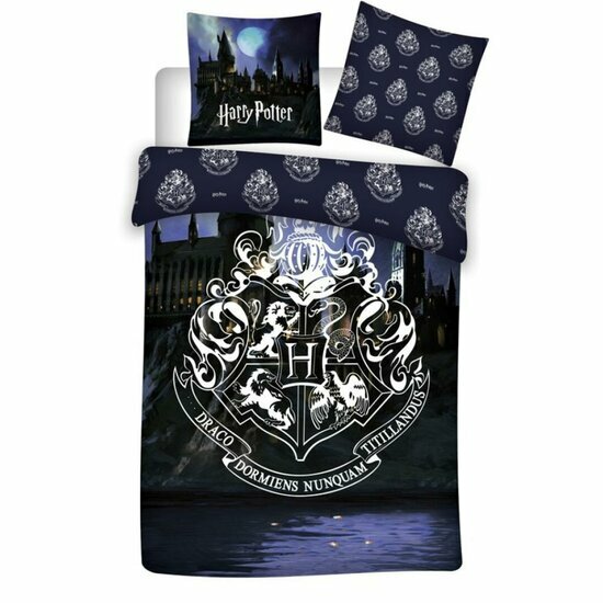 HARRY POTTER - Blue - Duvet Cover 140x200cm - &#039;100% microfiber&#039;