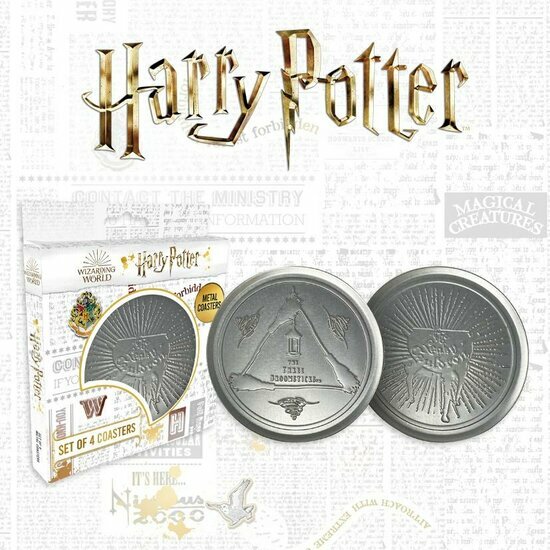 HARRY POTTER - Set of 4 metal coasters