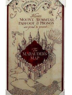 HARRY POTTER - GLASS PRINT - Marauder&#039;s Map - 30X60 cm
