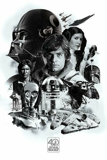 STAR WARS - Poster 61X91 - 40th Anniversary Montage