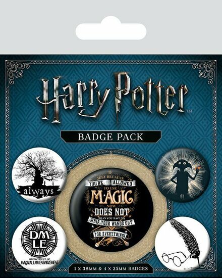 HARRY POTTER - Pack 5 Badges - Symbols