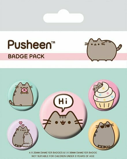 PUSHEEN - Pack 5 Badges - Hi
