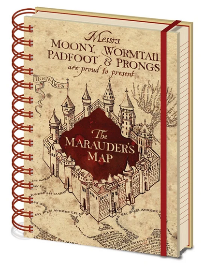 HARRY POTTER - Notebook A5 - The Marauders Map