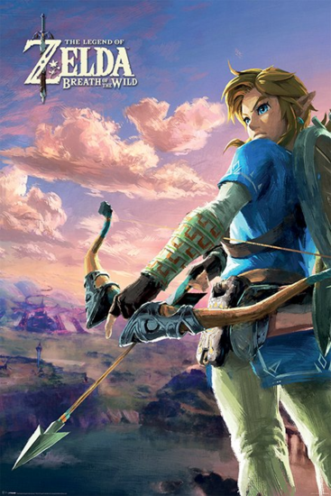 ZELDA - Poster 61X91 - Breath of the Wild &#039;Hyrule Scene Landscape&#039;