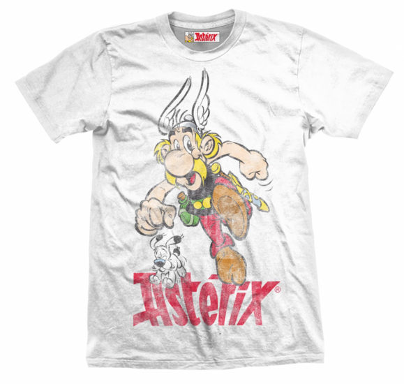 ASTERIX &amp; OBELIX - T-Shirt - Running Boy VINTAGE - White (S)