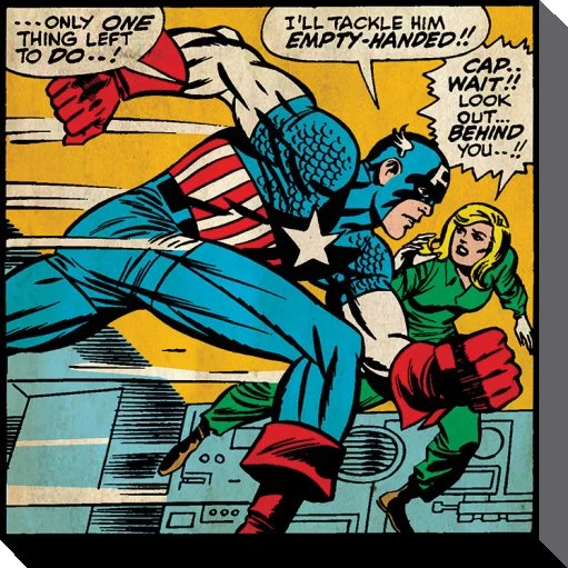 CAPTAIN AMERICA - Canvas 40X40 &#039;18mm&#039; - Empty Handed