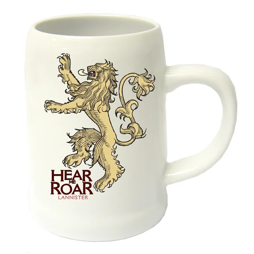 GAME OF THRONES - Beer Stein - Hear Me Roar Lannister Ceramic