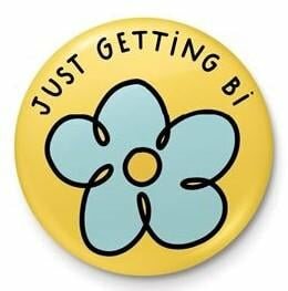 DIVERS - The Peach Fuzz &quot;Getting Bi&quot; - Button Badge 25mm