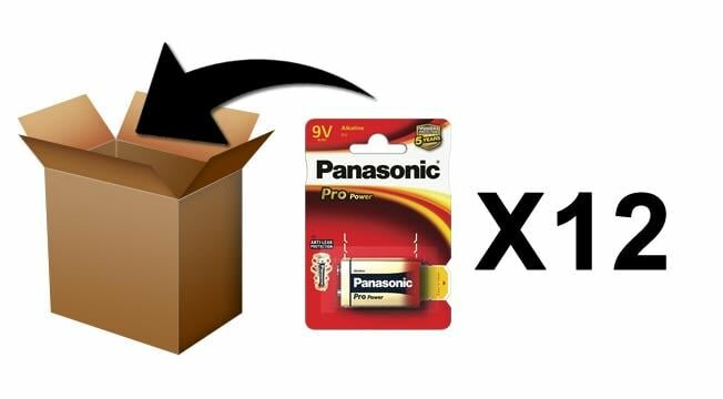 PANASONIC - Piles Alcaline Pro Power 9V-6LR61 X 1 - Box 12 pces