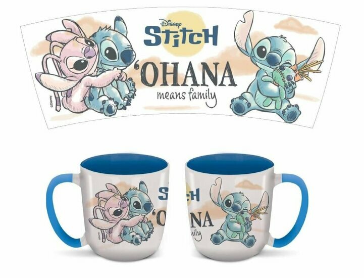 STITCH &amp; ANGEL - Ohana - Mug Elite Colored Inner - 384ml