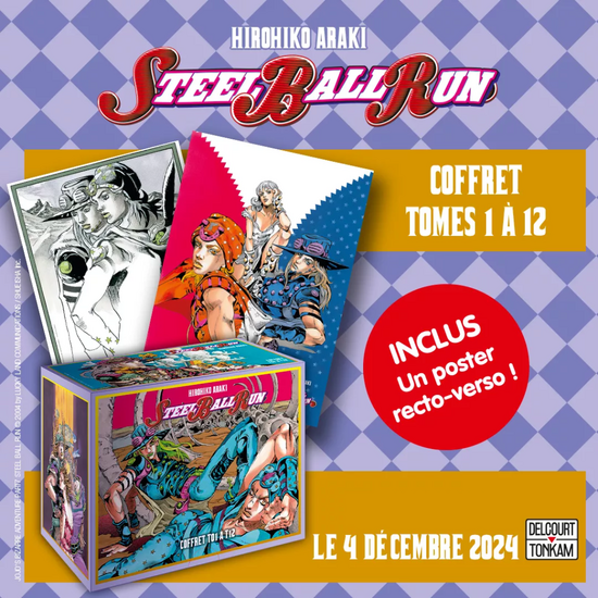 JOJO&#039;S STEEL BALL RUN - Coffret tome 1 ? 12