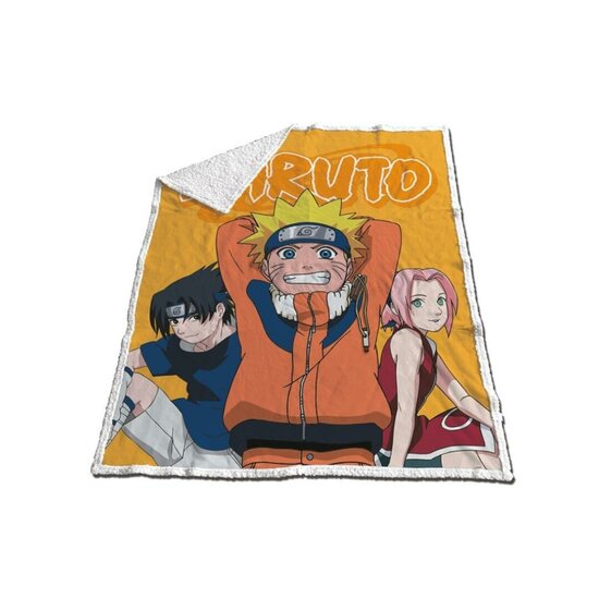 NARUTO - Sherpa Blanket 120x150cm - Naruto, Sasuke &amp; Sakura
