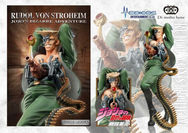 JOJO PART 2 - Rudol Von Stroheim - Statue Legend 18cm