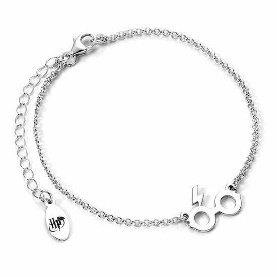 HARRY POTTER - Glasses &amp; Lightning - Sterling Silver Bracelet
