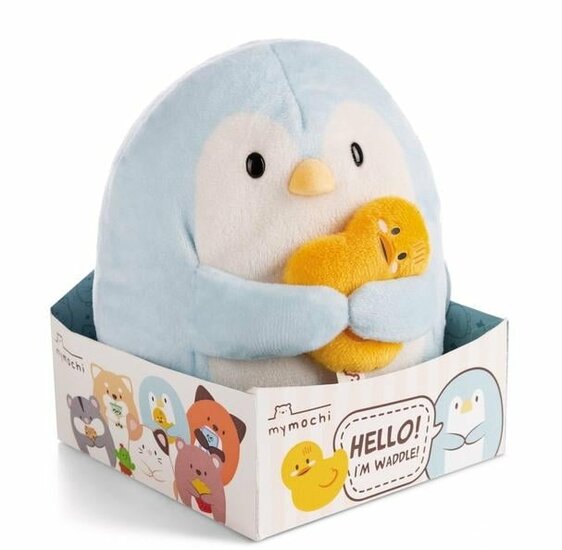 SUPER MOCHIE - Penguin Waddle with duck - Plush 16cm