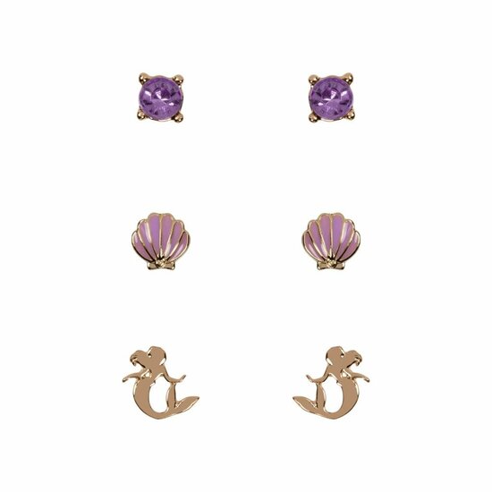 THE LITTLE MERMAID - 3 Pairs of Studs Earrings