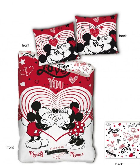 DISNEY - Duvet Cover 140x200cm - Love You &#039;100% microfiber&#039;