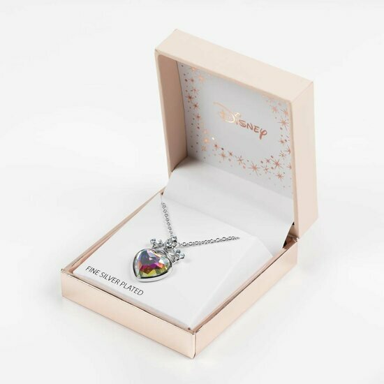 DISNEY - Tiara - Silver Brass Plated Necklace + Stone