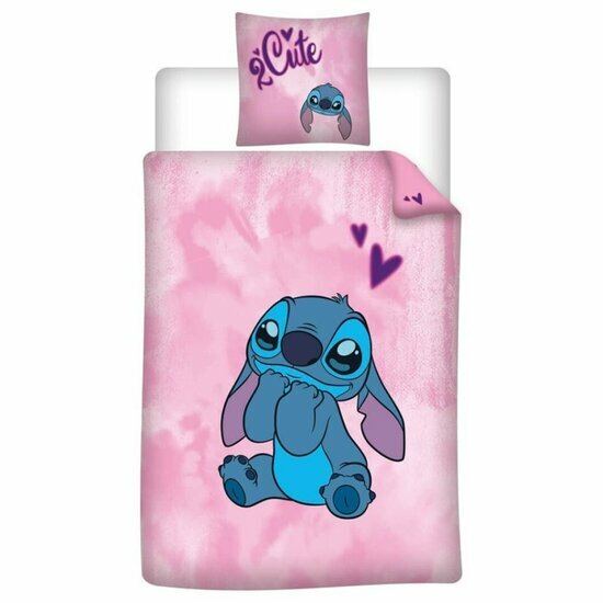 LILO &amp; STITCH - Stitch &quot;2 Cute&quot; - Duvet Cover 140x200cm + 65x65cm