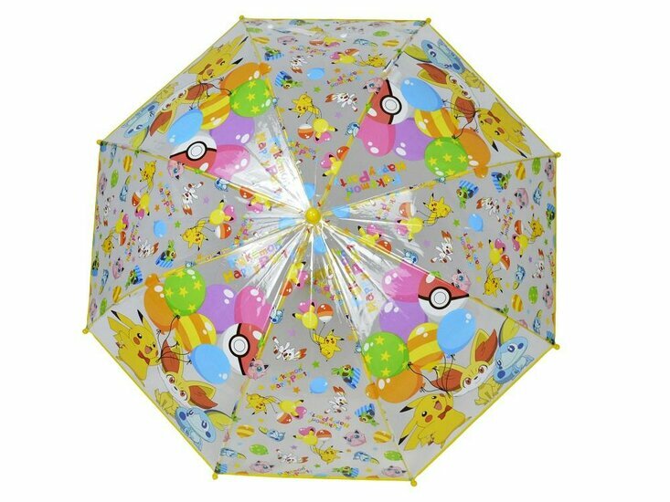POKEMON - Pikachu &amp; Party - Manual Transparent Umbrella 48 cm