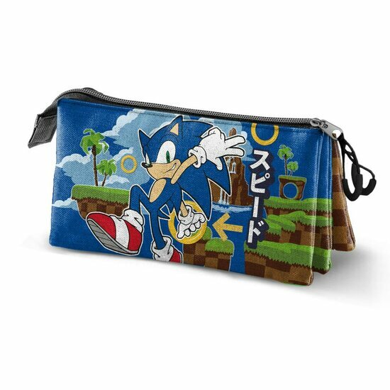 SONIC - Greenhill - Triple Pencil Case