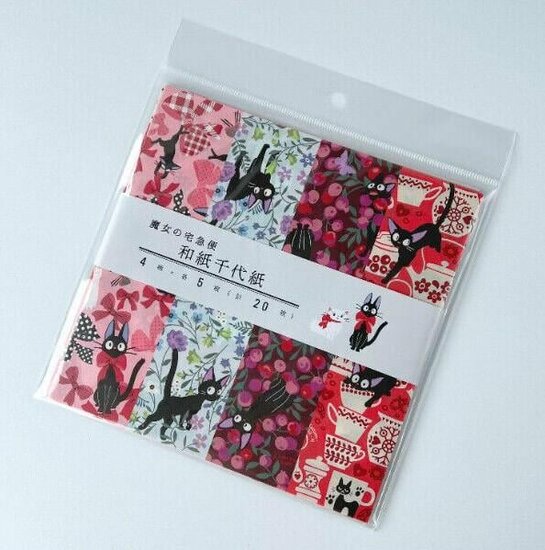 KIKI&#039;S DELIVERY SERVICE - Jiji &amp; Flowers - Chiyogami Paper 15x15cm