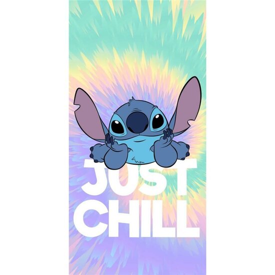 LILO &amp; STITCH - Just Chill - Beach Towel 100% Polyester - 70x140cm