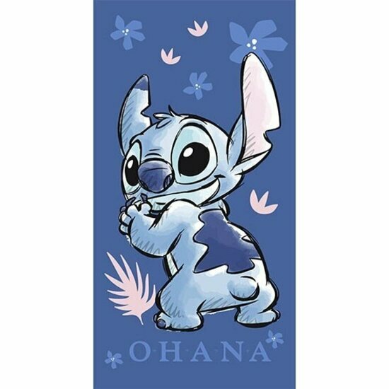 LILO &amp; STITCH - Ohana - Beach Towel 100% Polyester - 70x140cm