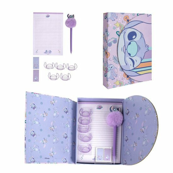 STITCH - Purple - Stationery Box - 9 pc.