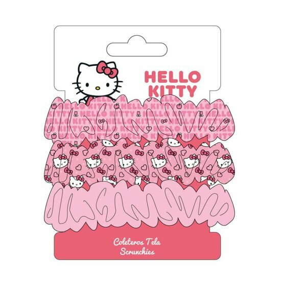 HELLO KITTY - Hair Accessories &quot;Scrunchies&quot; 3x