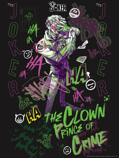 BATMAN - The Clown prince of crime - Golden Poster 30x40cm