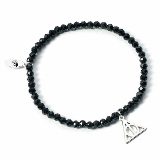 HARRY POTTER -Deathly Hallows -Sterling Silver Charm &amp; Pearls Bracelet