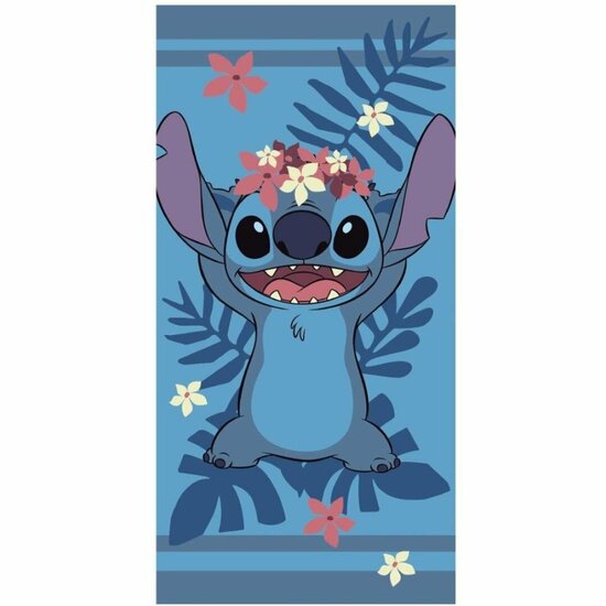 LILO &amp; STITCH - Flowers - Beach Towel 100% Polyester - 70x140cm