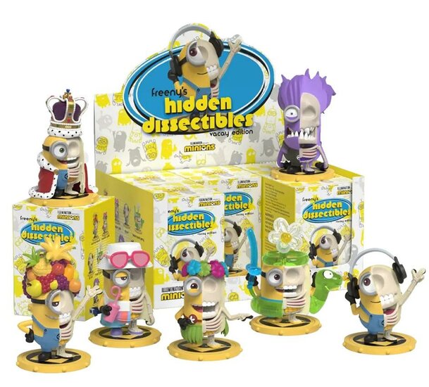 MINIONS - Vacay Edition -Freeny&#039;s Hidden Dissectibles (Display 6 Fig.)