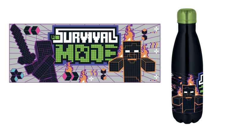 MINECRAFT - Survival Mode - Stainless Steel Bottle 780ml