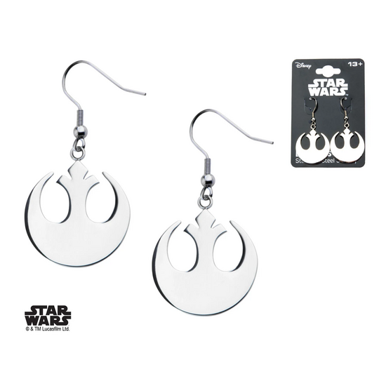 STAR WARS - Women&#039;s Stainless Steel Rebel Symbol Hook Dangle Earrings
