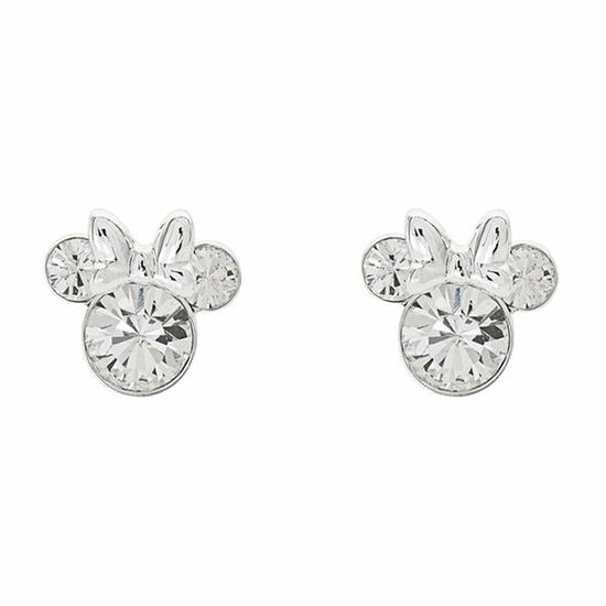 MINNIE - Stud Birthstone Earrings in Plated Brass - April