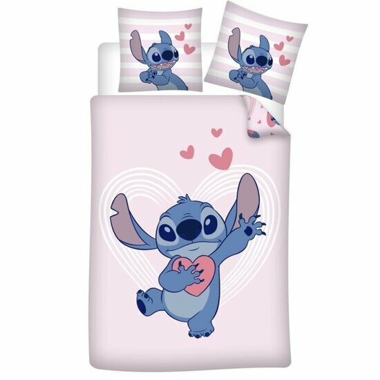 DISNEY - Stitch Love - Duvet Cover 140x200cm - &#039;100% Cotton&#039;