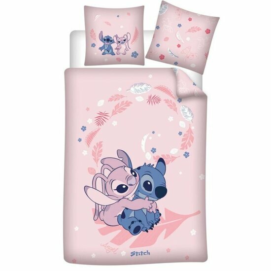 LILO &amp; STITCH - Stitch &amp; Angel - Duvet Cover 140x200cm + 63x63cm