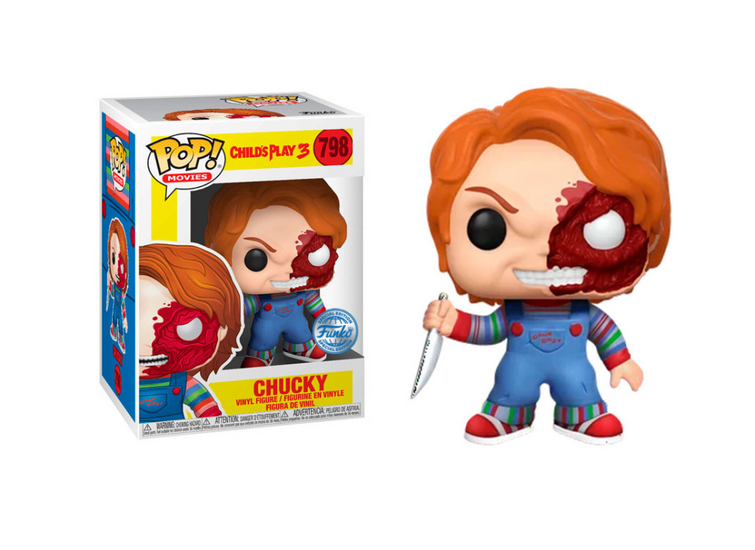 CHUCKY - POP Movies N? 798 - Chucky Half (BD)