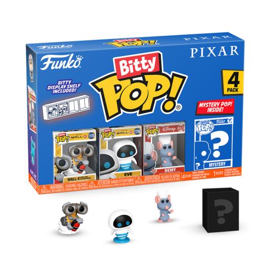 PIXAR - Bitty Pop 4 Pack 2.5cm - Wall-E