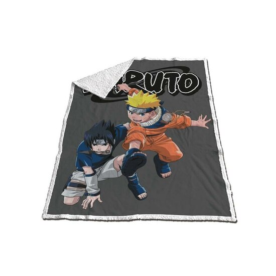 NARUTO - Sherpa Blanket 120x150cm - Naruto &amp; Sasuke