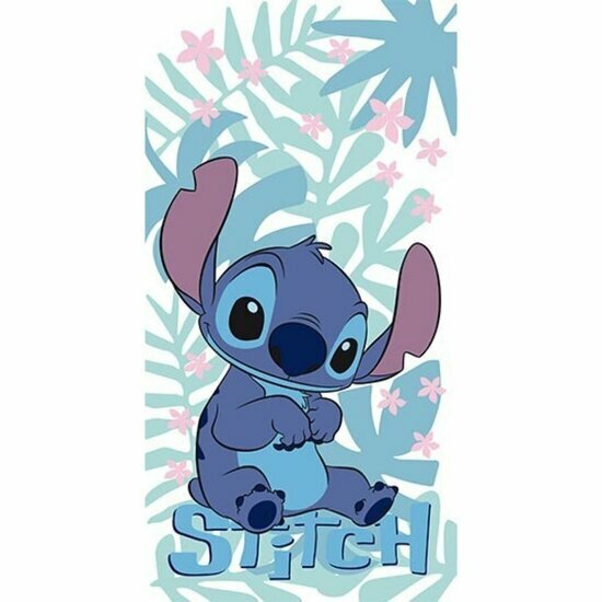 LILO &amp; STITCH - Stitch Sit - Beach Towel 100% Polyester - 70x140cm