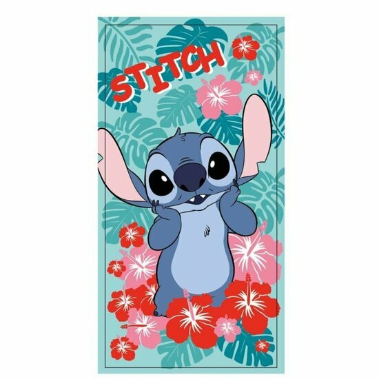 DISNEY - Stitch Red Flowers - Beach Towel 70x140cm