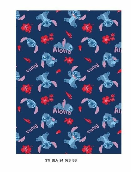 DISNEY - Flanel Blanket 110x150cm - Stitch &quot;Aloha&quot;