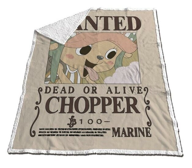 ONE PIECE - Sherpa Blanket 130x170cm - Chopper &quot;Dead or Alive&quot;