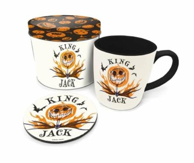 NIGHTMARE BEFORE CHRISTMAS - King Jack - Mug &amp; coaster in metal tin